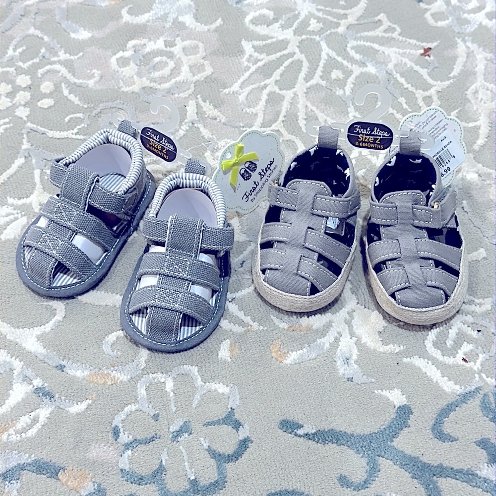 💕 Stepping stones first steps gift baby shoes pair NWT $34 sz 2 3-6 months 💕